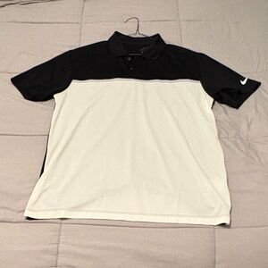 Nike Men's Golf Polo Shirt in Black and White